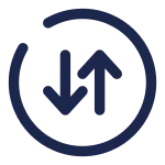 Round Sort Vertical SVG Icon